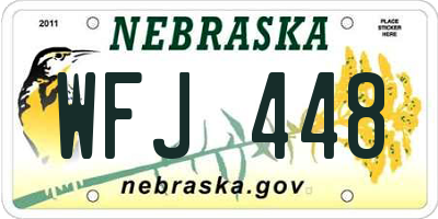 NE license plate WFJ448