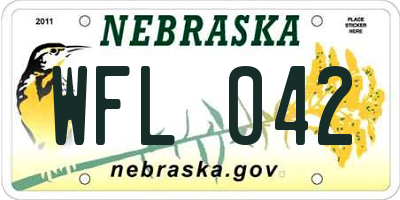 NE license plate WFL042