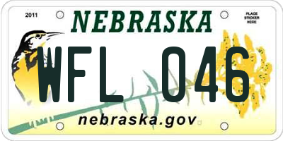 NE license plate WFL046