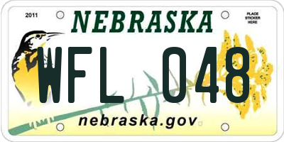 NE license plate WFL048