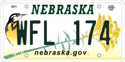 NE license plate WFL174