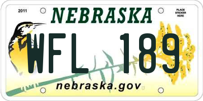 NE license plate WFL189