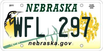 NE license plate WFL297