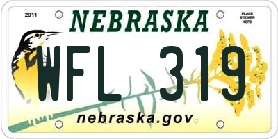 NE license plate WFL319