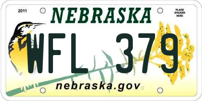 NE license plate WFL379