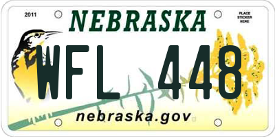 NE license plate WFL448