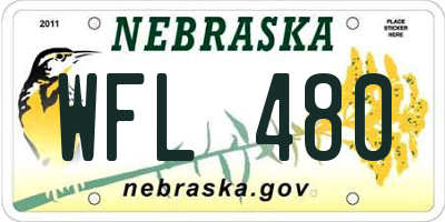 NE license plate WFL480