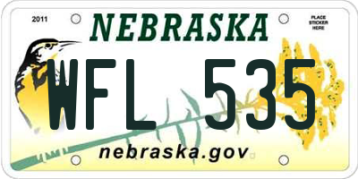 NE license plate WFL535