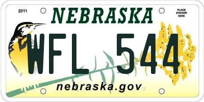 NE license plate WFL544