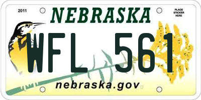 NE license plate WFL561