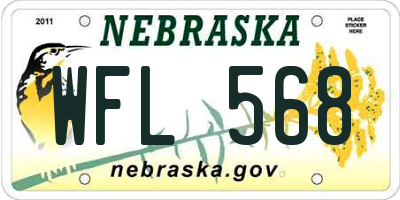 NE license plate WFL568