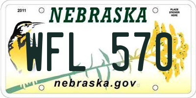NE license plate WFL570