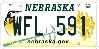 NE license plate WFL591
