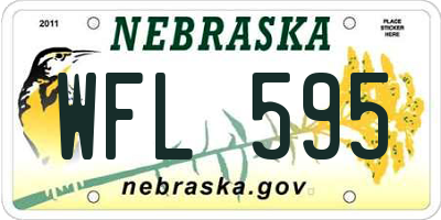 NE license plate WFL595