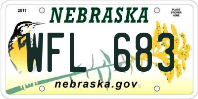 NE license plate WFL683