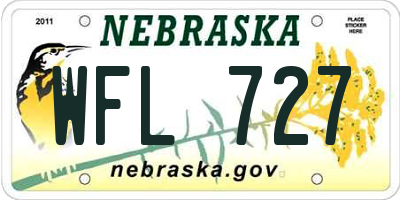 NE license plate WFL727