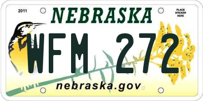 NE license plate WFM272