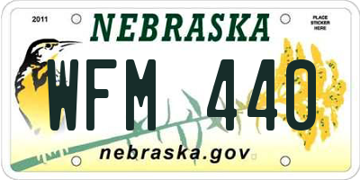 NE license plate WFM440