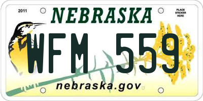 NE license plate WFM559