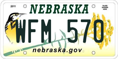 NE license plate WFM570