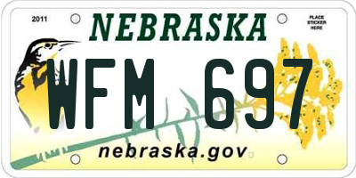 NE license plate WFM697