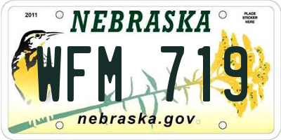 NE license plate WFM719