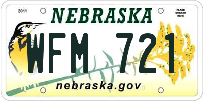 NE license plate WFM721