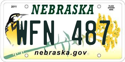 NE license plate WFN487