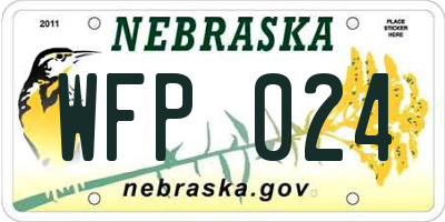 NE license plate WFP024