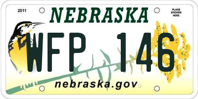 NE license plate WFP146