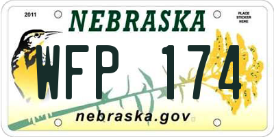 NE license plate WFP174