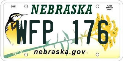 NE license plate WFP176