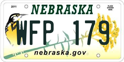 NE license plate WFP179