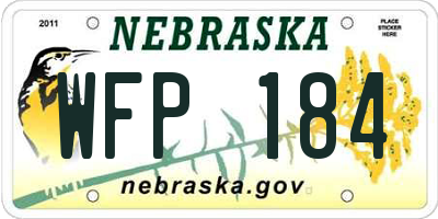 NE license plate WFP184