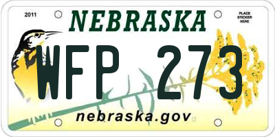 NE license plate WFP273