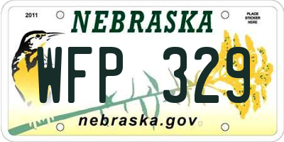 NE license plate WFP329