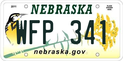 NE license plate WFP341