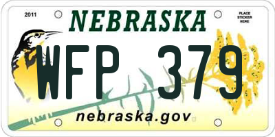 NE license plate WFP379