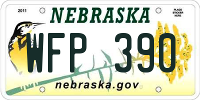 NE license plate WFP390