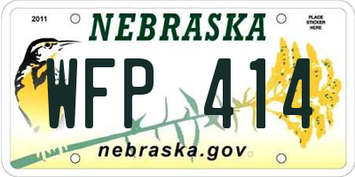 NE license plate WFP414