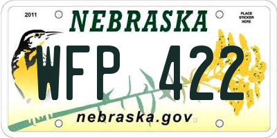 NE license plate WFP422