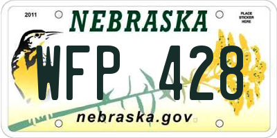 NE license plate WFP428