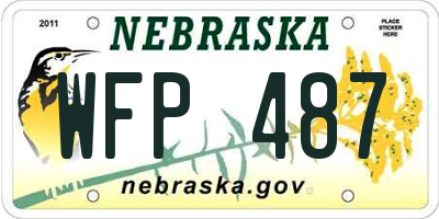 NE license plate WFP487