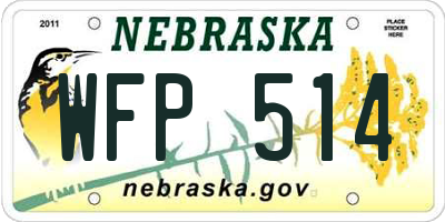 NE license plate WFP514