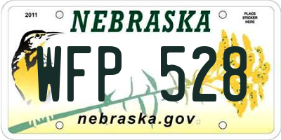 NE license plate WFP528