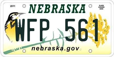 NE license plate WFP561