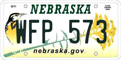 NE license plate WFP573