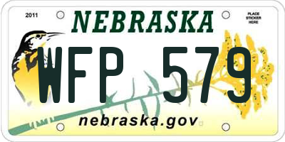 NE license plate WFP579