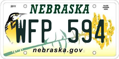 NE license plate WFP594