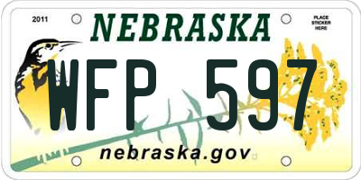 NE license plate WFP597